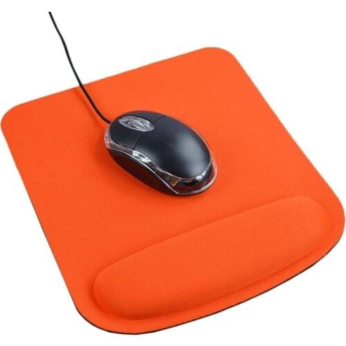 Orange Mouse Pad With Wrist Rest Mice Pad Laptop Notebook Mause Thicken Computer Office Mousepad Gaming Keyboard Soft Desk Pads