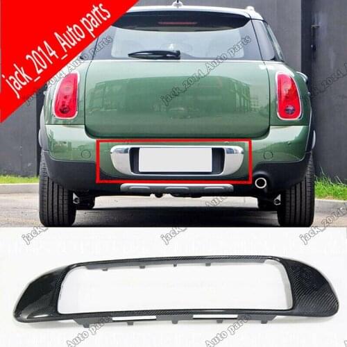 Real Carbon fiber Trunk Rear License Plate Frame Cover Trim for MINI COOPER R60