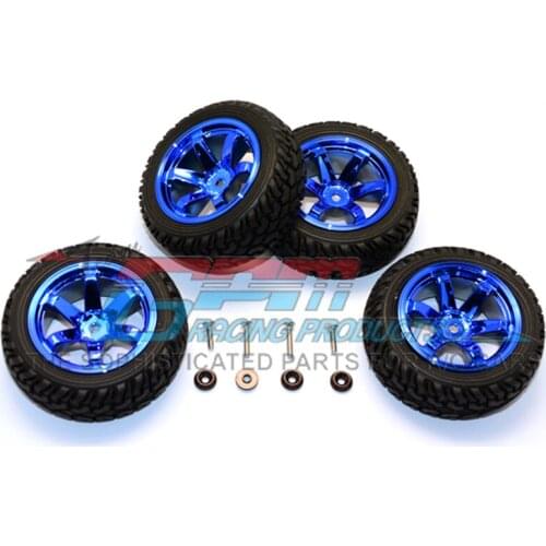 GPM PLASTIC 6 POLES WHEELS AND TIRES For AXIAL 1/18 4WD ELECTRIC YETI JR CAN-AM MAVERICK X3 X RS TURBO R-AXI90069 RC Upgrade