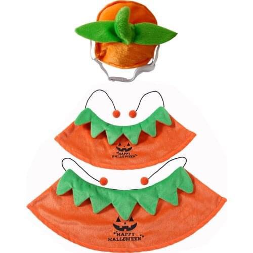 Plush Halloween Pet Cat Dog Cloak Costume Dress Up Embroidery Cosplay Clothes Puppy Party Accessory Featival Suit Decor