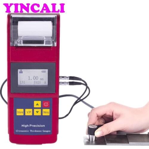 Portable Ultrasonic Thickness Gauge Tester Leeb352 Build-in Thermal Printer High Resolution 0.01mm Velocity range(m/s) 1000~9999