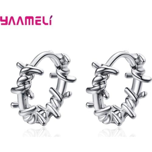 Geometric Simple 925 Sterling Silver Hoop Earrings For Women Girl Fashion Trendy Earing Gift Female Minimalist Jewelry Oorbellen