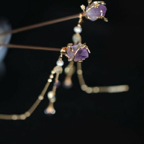 Glass Bubble Hairpin Hair Stick Kanzashi for Japanese Kimono Hanfu Handwork ID Hair Accessories