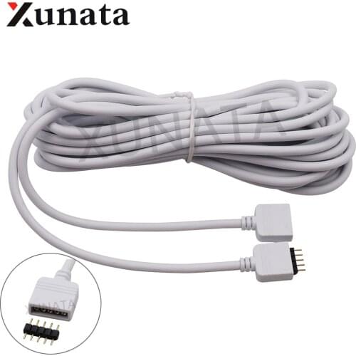 0.3m 1m 2.5m 5m 5 Pin RGBW Led connector with extension cable wire LED Lighting Wire Cable Cord For 5050 2835 RGBW LED Strip