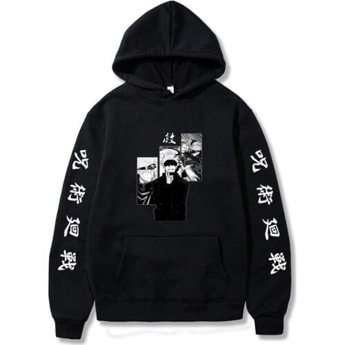 Gojo Satoru Kawaii Hoodie Men Funny Japanese Anime Jujutsu Kaisen Sweatshirt Harajuku Fashion Designer Streetwear