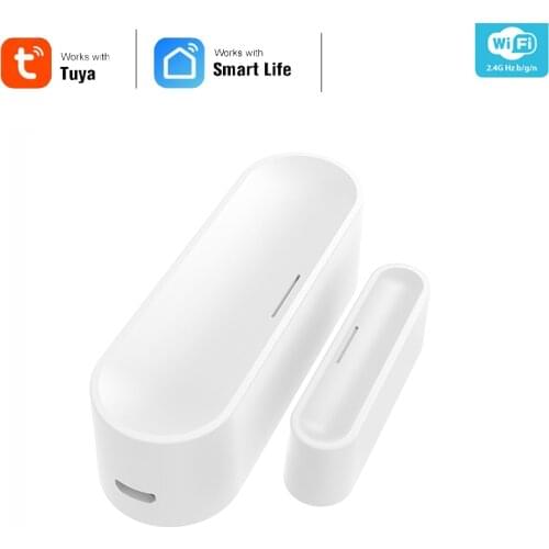 Tuya Smart WiFi Door Window Sensor Open /Closed Detects USB or Powered Operated Home Security Notification Alarm Sensor