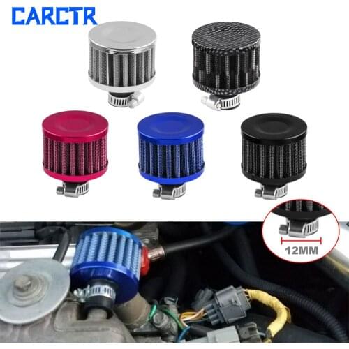 CARCTR Universal 12MM Mini Air Filters Mushroom Head for Car Motorcycle Cold Air Intake High Flow Vent Automobiles Filters