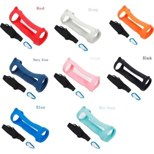 Three In One Portable Wireless Bluetooth Speaker Silicone Protective Cover Case With Strap Carabiner For JBL Charge4 Loudspeaker