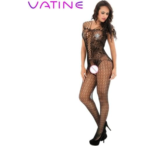 VATINE Open Crotch Pantyhose Fishnet Sexy Porno Adult Products One-piece Body Stocking Exotic Apparel Sexy Lingerie Catsuit