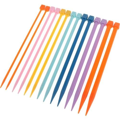 Crochet Hooks Plastic Knitting Needles Set, Multicolor, 5 mm to 10 mm, 14 Pieces