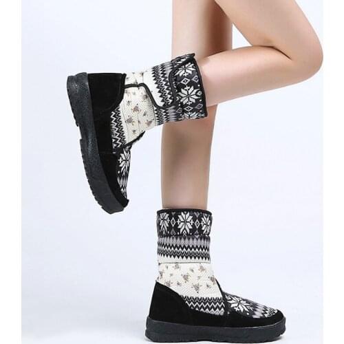 High quality Women snow boots warm non-slip waterproof winter boots women thicken fur winter shoes for - 40 degrees