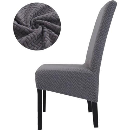 Jacquard Extra Large XL Dining Chair Cover Stretch Spandex Chair Cover High Back Elastic Slipcovers for Chairs Kitchen Banquet