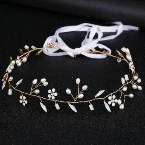Fashion Handmade Crystal Flower Bridal Headbands Wedding Hair Accessories Jewelry Headpieces Brides Tiaras Women Head Ornaments