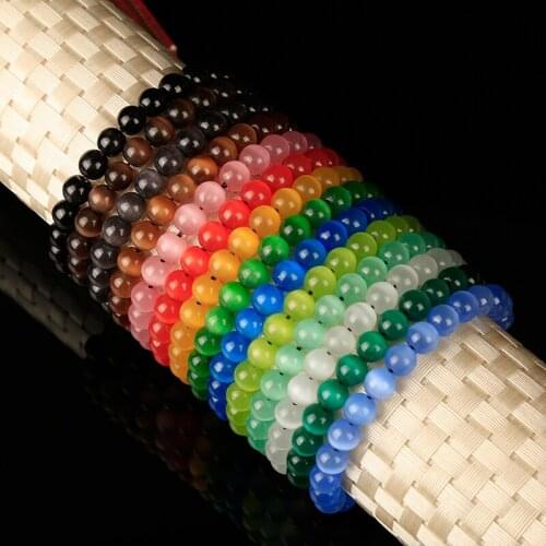 1PC Beautiful cat eye stone bracelet a variety of colors are available natural pendant crystal increase your charm party gift