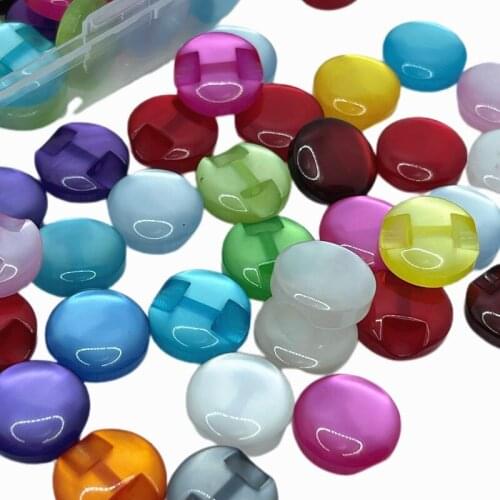 12mm 100pcs 20L Shirt Button Child Clothes Candy Color Eye Cat Resin Button Sewing Scrapbooking DIY Crafts Garment Accessories
