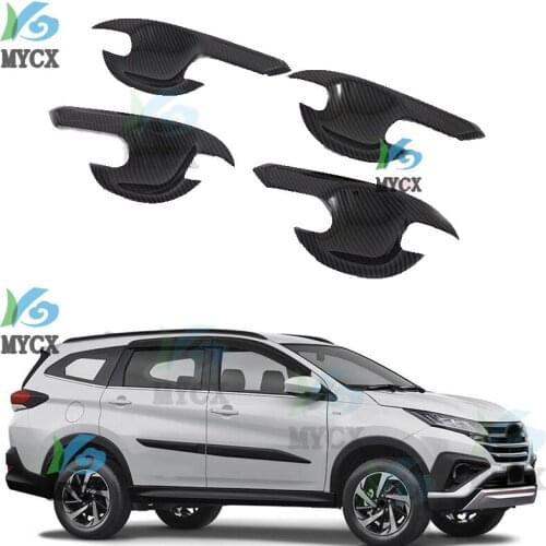 2017 2018 2019-2021 For Toyota RUSH (F800/F850) Car Accessories Carbon Fiber Style Door Handle Bowl Cover Cup Cavity Trim