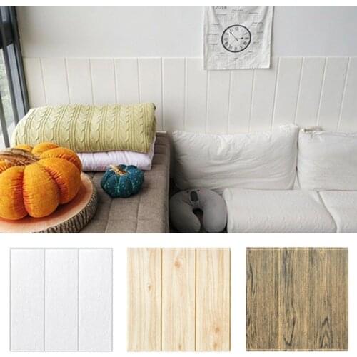 3D Stereo Wood Grain Wall Sticker XPE Decorative Waterproof and Moisture-proof Self-adhesive Wall Sticker Home Decoration Sticke