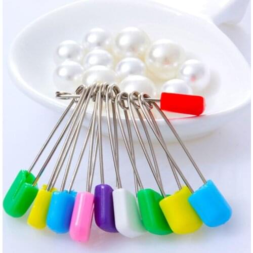 529354 12 pcs U groove pin Newborn Child Diapers Pin Baby Supplies Baby Care Safety Pin Multicolour Staylace pin