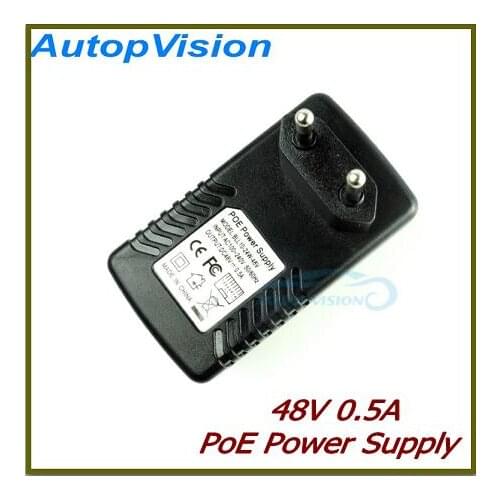 POE Adapter 48V 0.5A US EU Plug Power Over Ethernet POE Adapter Injector Power Supply 10pcs Free Shipping