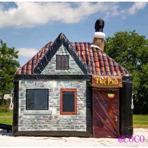 Free air ship to door, 6x4x5m Outdoor inflatable irish pub, portable blow up inflatable bar inn garden party tent
