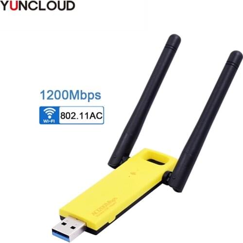 1200Mbps Wireless USB 3.0 Realtek RTL8812AU Wifi Adapter 2.4G 5G Network Card Dongle Receiver Free Driver Antenna for Desktop PC