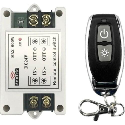 Anntem Wireless Remote Control Switch 433mhz rf Transmitter and Receiver kit dc 16v to 24v Battery Power on Off Relay Controller