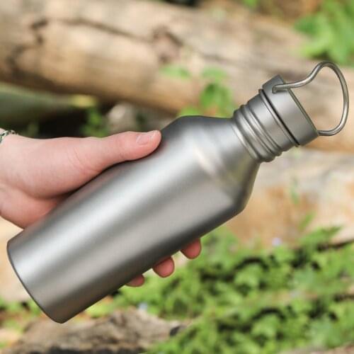Pure Titanium Sports Kettle Outdoor Portable Ultra-Light Beverage Bottle Drinking Mountaineering Large Capacity Kettle Ta8372
