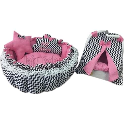 Jaju Baby Black Zigzag Swing-Out Play Mat Baby Nest