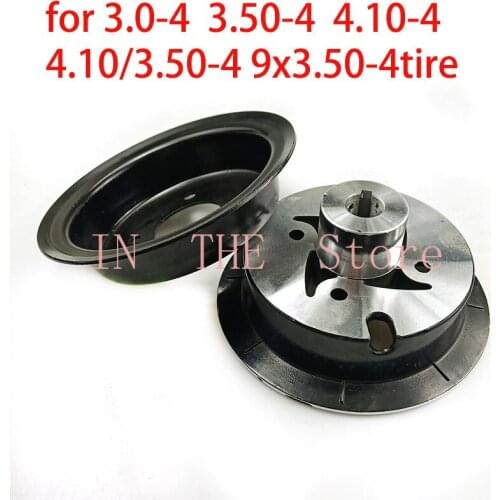 For 3.00-4 3.50-4 4.10-4 4.10/3.50-4 9x3.50-4 tire tyre 4 inch aluminum alloy wheel rim Keyway hub 17mm or 19mm Inner hole
