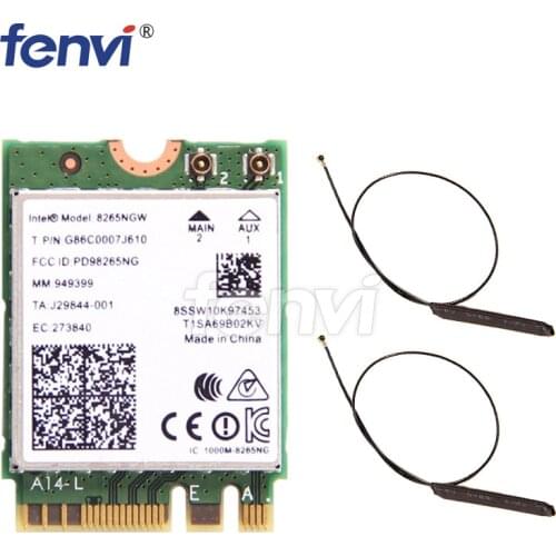 Dual Band 8265NGW 802.11AC WIFI MU-MIMOIntel Wireless-AC 8265ac NGFF 867Mbps Wi-Fi+Bluetooth 4.2 Wlan Card For Windows 7/8/10