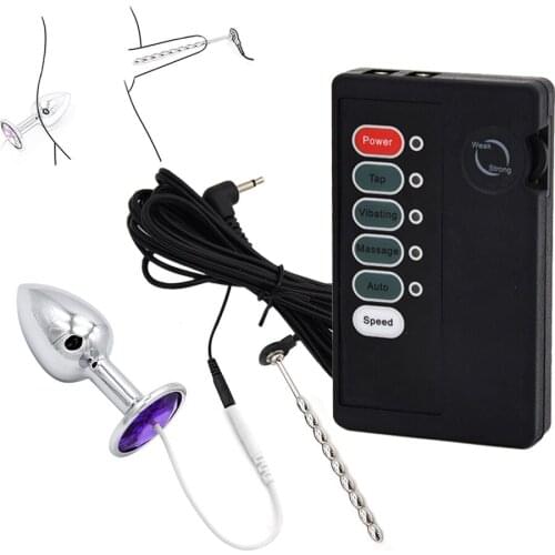 Electric Shock Ejaculation Delay Toy Electro Anal Plug Butt Plug G-Spot Electro Medical Themed Toys Sex Toy For Men Masturbation