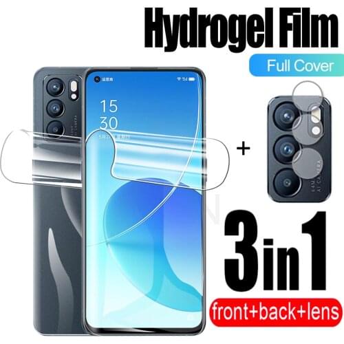Hydrogel Film for Oppo Reno 6 5G 6.43 inch Front+Back Screen Protector Not Glass for Oppo Reno 6 5G PEQM00 Camera Glass