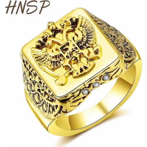 HNSP Gold Rings For Men