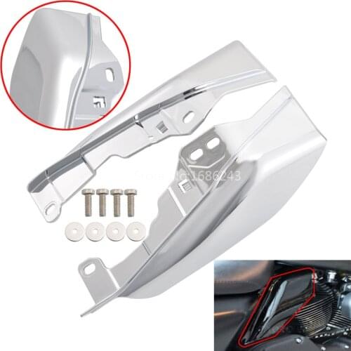 Motorcycle Chrome Mid-Frame Air Deflector Heat Shield For Harley Touring Road King Electra Road Street Glide 2017-2020