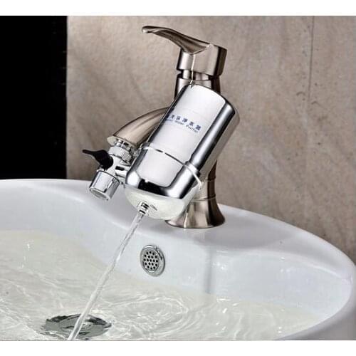 Chrome Plated Plastic housing Activated Carbon Faucet Mounted water purifier