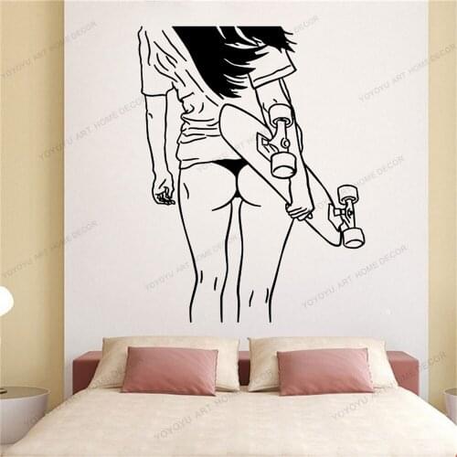Art Sexy Woman Adult Wall Stickers Vinyl Art Decals Living Room Bedroom Vinyl Art Decal Removable Wallpoof CX1278