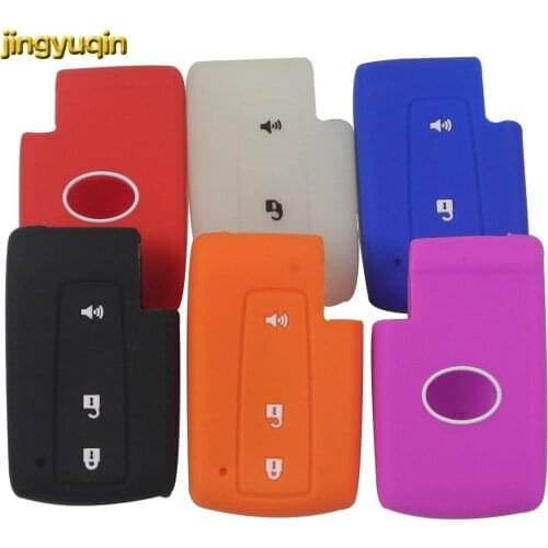 Jingyuqin 3 Buttons Silicone Car Key Cover Case Replacement Protector For Toyota Prius Crown Avensis Verso Remote Key No Logo