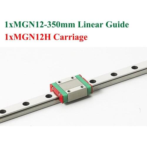 MR12 12mm Mini MGN12 Linear Guide 350mm Rail With MGN12H Linear Block Carriage CNC X Y Z Axis