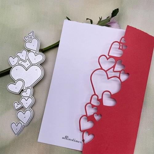 Love heart decorative edge DIY Craft Metal Cutting Die Scrapbook Embossed Paper Card Album Craft Template Stencil Dies