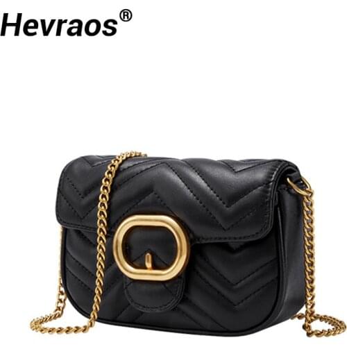 Mini Messenger Bag Genuine Leather Chain Shoulder Bags for Girls Women Designer Classic Crossbody Bags bolsas Ladies Little Bag