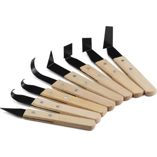 Pottery mold repair knife 8pcs set of various cutter head pottery clay plastic tools pottery carving modeling blank repair knife