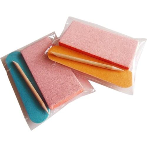 10 pcs mini manicure set pedicure kit disposable nail kit hotel manicure tool wholesale nail buffer block cuticle wood stick