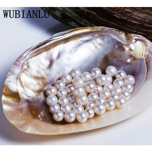 WUBIANLU Natural Pearl 7-8mm White Pearl Beaded Loose Beads For Jewelry Making DIY Necklace Bracelet Womens Clothing Matching