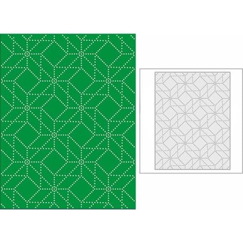 New 2021 Spotted Windmill Diamond Panel Metal Cutting Dies for Scrapbooking and Card Making Background Embossing Craft No Stamps