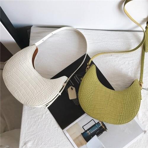 2021 New Handle Bag Women Retro Underarm Bag High Quality Leather Shoulder Bag Exquisite Female Baguette Bag