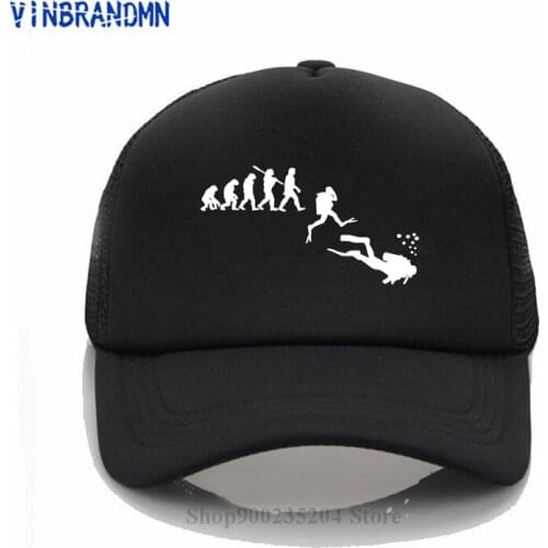 Scuba Dive Gifts SCUBA Diving Snorkel Ocean Oxygen Baseball cap Evolution Of Scuba Diver Funny Scuba Diving hat Cool Hipster hat