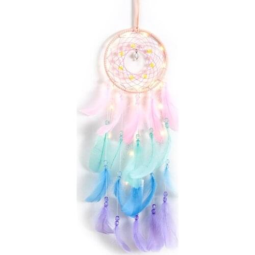 Practical Dream Catcher Pendant Bedroom Wall Hanging Piece Bohemian Warm Dream Catcher Pendant Craft Gift