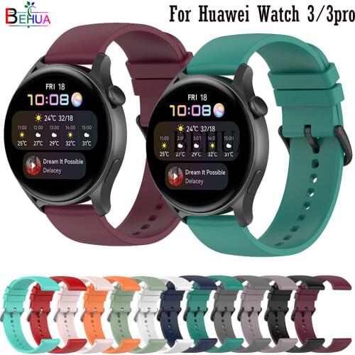 WatchBand Strap For Huawei Watch 3 3 pro / GT 2 46mm 42mm Smart Silicone Wristband For Garmin Forerunner 158 Bracelet Watchstrap