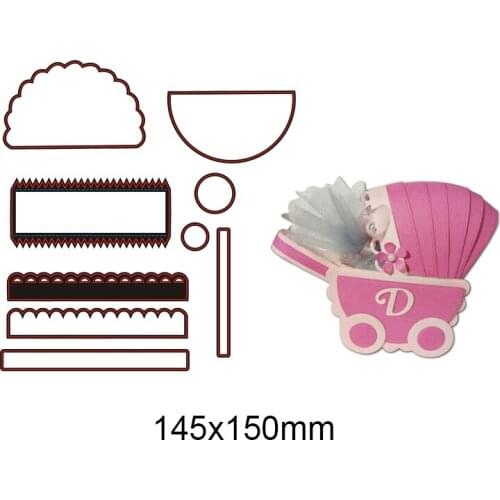 Baby Cart DIY Cutting Dies Scrapbooking Carbon steel Die Decor Invitation Cards Embossing Dies Stencils handicraft toys