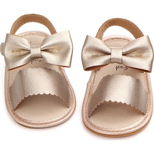 Summer Baby Sandals Breathable Anti-Slip Baby Shoes Prewalker Newborn PU Sandals Toddler Soft Soled Crib Shoes 0-18M